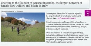 Chatting with the founder of Ragazze in Gamba, the largest network of female hikers in Italy